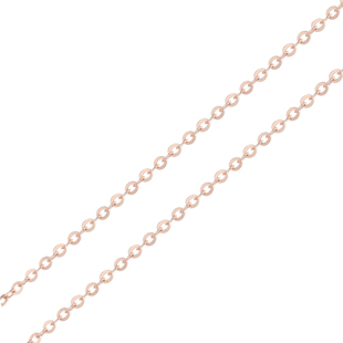 18K玫瑰金百搭时尚O字形十字项链女款锁骨链子品牌直销黄金素金