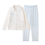 TugTug半边绒11月子服秋冬季孕妇睡衣女款加厚加绒保暖长袖家居服