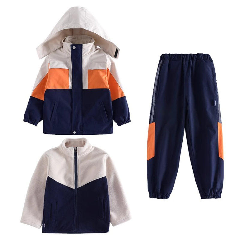 幼儿园园服春秋款冲锋衣儿童运动风小学生校服秋冬季两三件套班服
