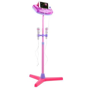 小孩儿童麦克风扩音音乐话筒带支架迷你仿真卡拉OK宝宝唱歌玩具