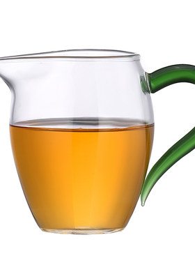 纯手工玻璃公道杯透明茶海企鹅