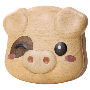 乳牙纪念盒男孩女孩收纳换牙盒掉装放牙齿的儿童收藏生肖实木盒子