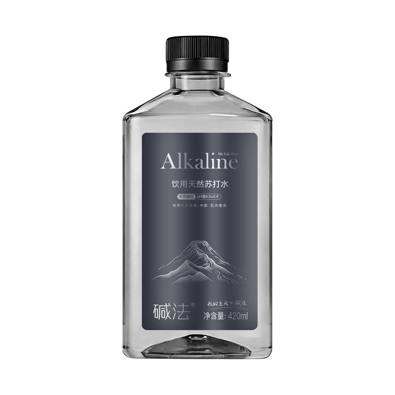 碱法天然苏打水 弱碱pH8.6+ 420ml*20瓶塑膜装无添加饮用天然水