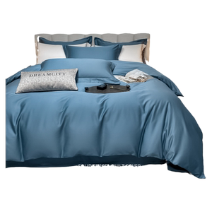 A类100支床上四件套全棉纯棉2025新款纯色床单被套加厚床品套件4