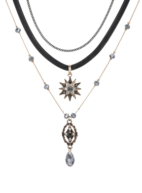 VOYAGE复古美拉德叠戴项链设计感