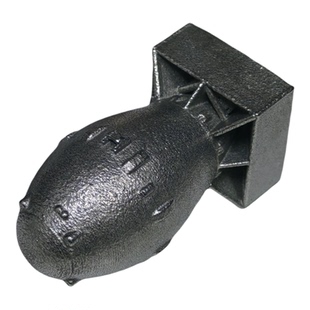 全金属不锈钢二战小男孩胖子原子弹核武器核弹模型摆件1/72比例