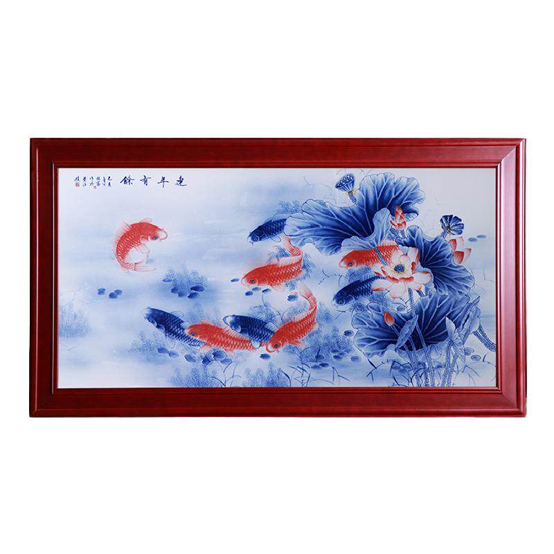 年年有余入户玄关中式风装饰画