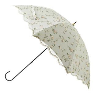 公主双层遮阳防晒防紫外线洋伞女拱形蕾丝雨伞黑胶刺绣长柄太阳伞