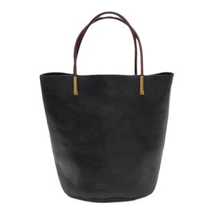 fooooobag植鞣黑色「软糯小水桶」头层牛皮质感简约休闲手提包包