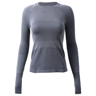 DCW修身运动长袖跑步训练健身上衣高弹显瘦普拉提瑜伽服t恤打底衫