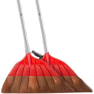 棕榈扫把工厂车间专用老式棕毛扫帚户外扫庭院不锈钢长柄扫地笤帚