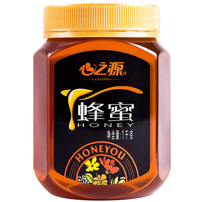 心之源蜂蜜1000g純正天然土蜜百花蜜農(nóng)家自產(chǎn)新日期無(wú)添加劑純蜜