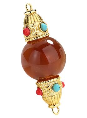 s925银弥勒佛天珠吊坠万能空托架