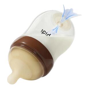 迪普艾新生儿玻璃奶瓶底部回气防胀气仿母乳高硼硅材质百日瓶