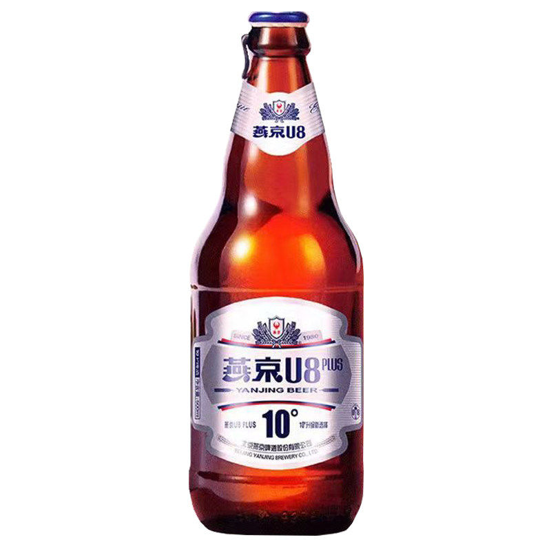 燕京啤酒10度U8 PLUS 500mlx12瓶整箱啤酒大瓶装小麦特酿官方正品