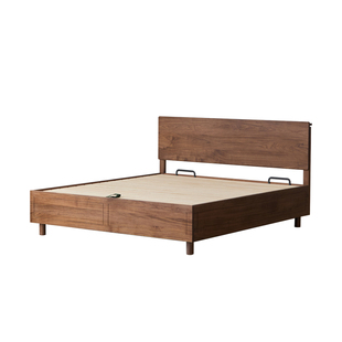 北美黑胡桃木实木床箱体床储物离地箱式双人床北欧卧室高箱床婚床