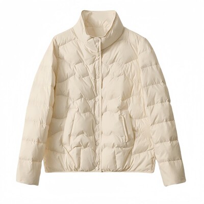 白鹅绒短款高级感羽绒服