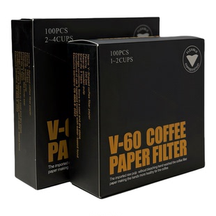 V60咖啡滤纸手冲咖啡圆锥形原木浆过滤纸滴漏式过滤咖啡粉100片装