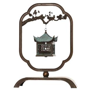 仿古楼阁创意两用香薰炉家用室内沉香檀香点香器茶道香道文创摆件