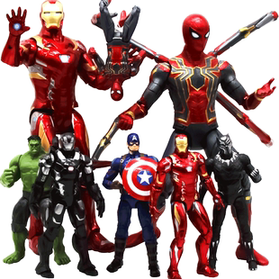中动漫威复仇者联盟4蜘蛛侠钢铁侠玩具美国队长正版手办模型aYdSC