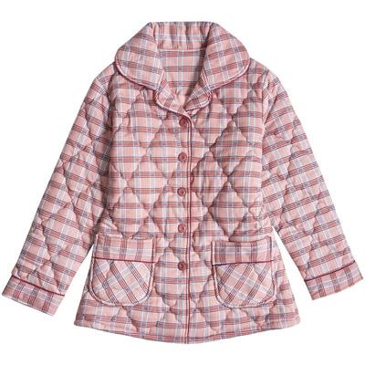 睡衣女秋冬加厚纯棉夹棉单件上衣