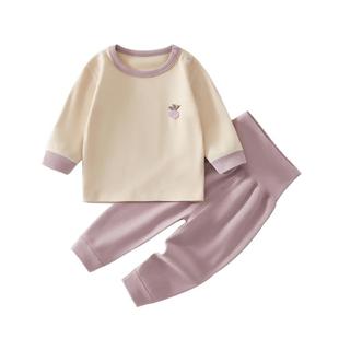 婴儿分体套装春秋季女宝宝秋天衣服内衣睡衣a类打底秋衣秋裤80码9