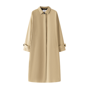 VERSELET短诗 风衣外套女款 Faye沙色Supima棉防泼水秋季长款女装