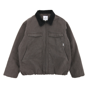 TBALLER2026新款重水洗谷仓帆布棉衣夹克男巴恩风复古做旧工装T棉