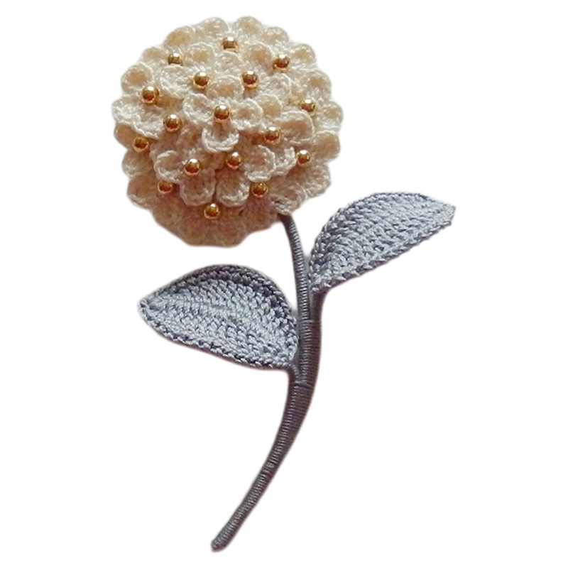 微钩干花系列绣球成品胸针