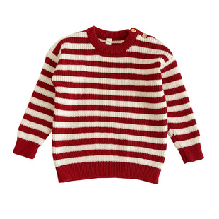 2026新款亲子装毛衣红色圣诞母女针织衫一家三四口过拜年婴儿爬服