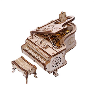 生日礼物送女生女神节钢琴3D立体拼图手工DIY拼装高难度八音盒