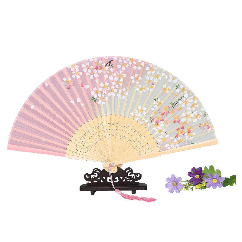 女折扇清新舞蹈古风真丝汉服扇子