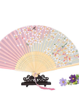 女折扇清新舞蹈古风真丝汉服扇子