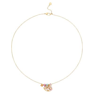 TWINSLULU百搭彩色小马四叶项链