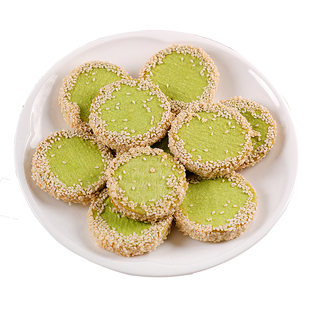 绿茶佛饼360g芝麻香芋绿茶饼酒店油炸网红小吃点心广式茶糕点甜品