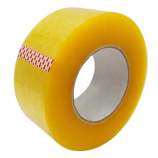 欧文透明封箱胶带大卷加厚黄色封箱胶纸强力打包固定纸箱封口胶布淘宝电商快递打包专用米黄色超大卷包装胶带