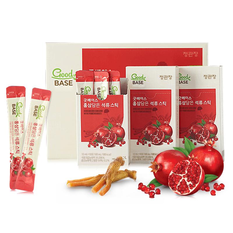 正官庄6年根红参高丽参石榴饮浓缩液礼盒10ml*30【效期25年11月】