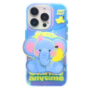 寄居蟹原创大象iphone17手机壳带磁吸支架苹果16保护套15promax可爱14高级感小众手腕绳 华为Mate60pro手机套