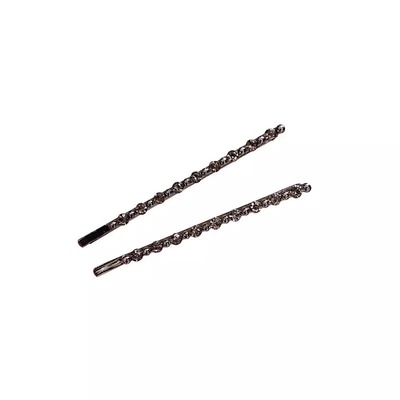 精致发卡女水钻一字夹高级感黑色侧边夹子头饰气质碎发刘海夹对夹