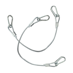 批发包胶不锈钢丝绳两头压制钢丝防坠落安全绳舞台灯音响保险绳子