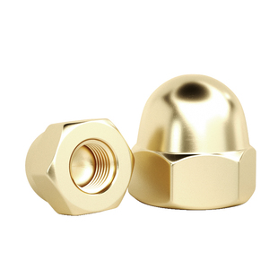 黄铜盖型螺母装饰圆形球头螺丝帽盖形螺母遮丑螺帽M3M4M5M6M8-M12