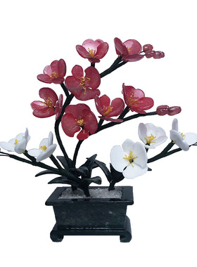 蝴蝶兰花玄关招财盆景酒柜装饰品