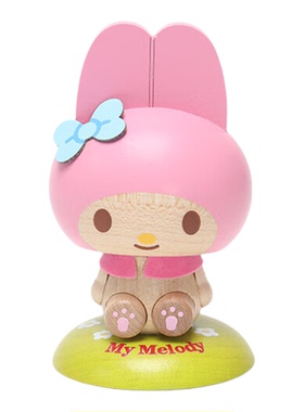 森活木趣木质美乐蒂桌面车载饰品中控台车内可爱弹簧摇头晃脑摆件