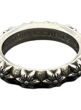 s925纯银克罗伈复古六芒星戒指男女欧美个性嘻哈霸气指环做旧款潮