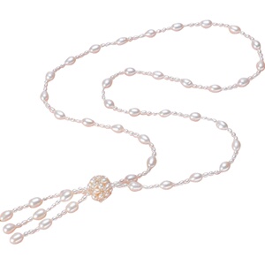 珍珠鸟珠宝天然强光淡水珍珠项链8-9mm毛衣链长款2021新款潮送礼