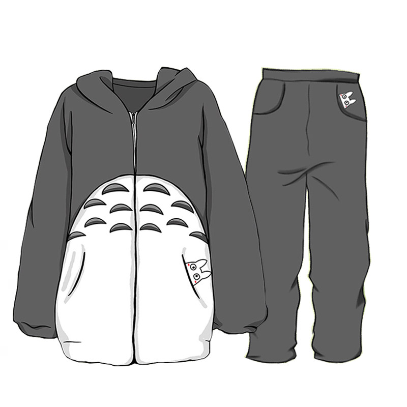 日系周边cos二次元龙猫可爱卫衣外套装动漫家居服睡衣男女春秋季