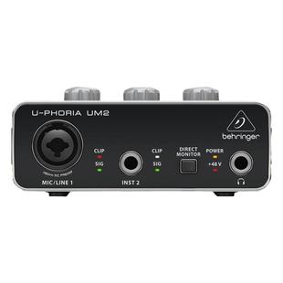 behringer/百灵达UM2直播声卡主播K歌游戏电脑外置声卡录音UMC22