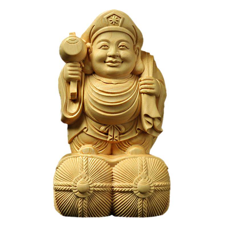 黄杨木雕摆件大黑天佛木质