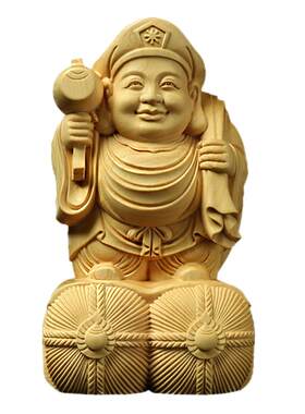 黄杨木雕摆件大黑天佛木质