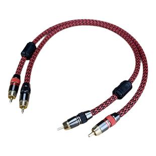 发烧级纯铜双莲花头音频线 RCA信号线 hifi有源音响线 功放过机线